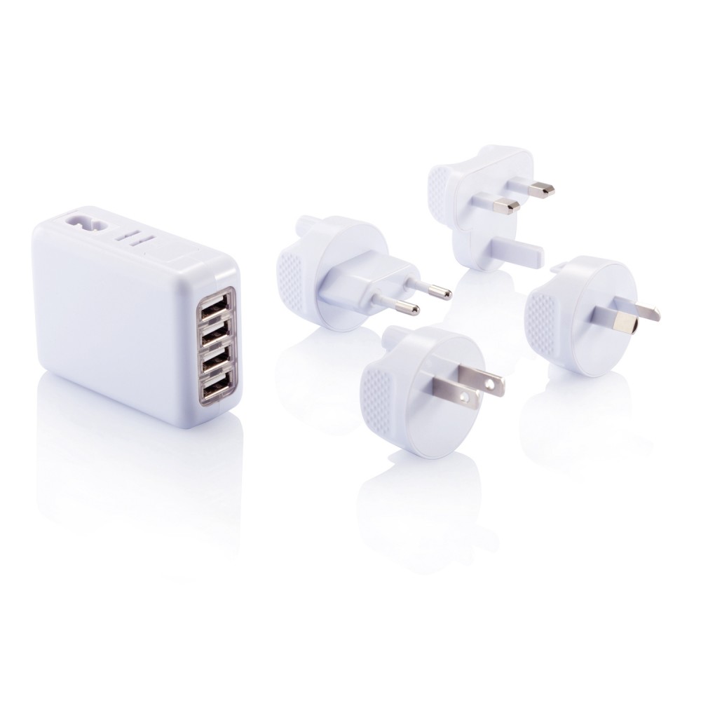 Дорожный переходник для розетки с 4 USB-портами