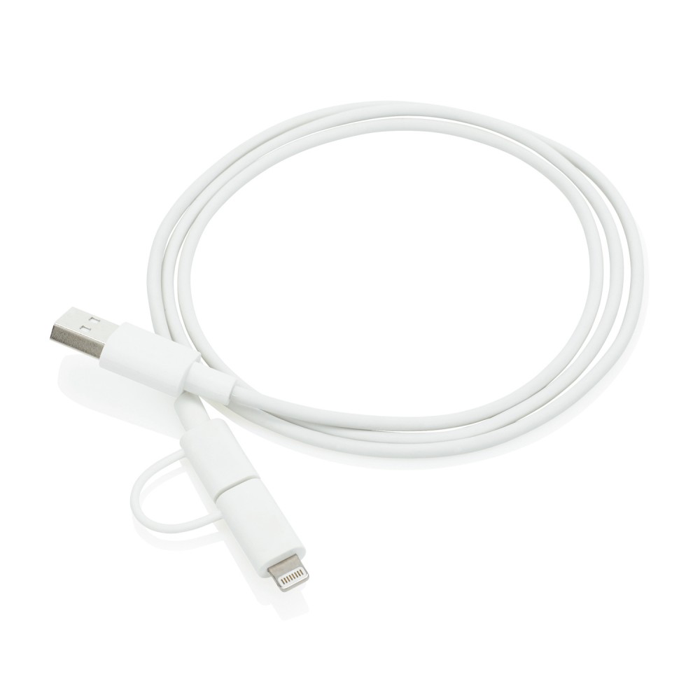 Кабель &laquo;2 в 1&raquo; с лицензированным MFi разъемом Apple Lightning