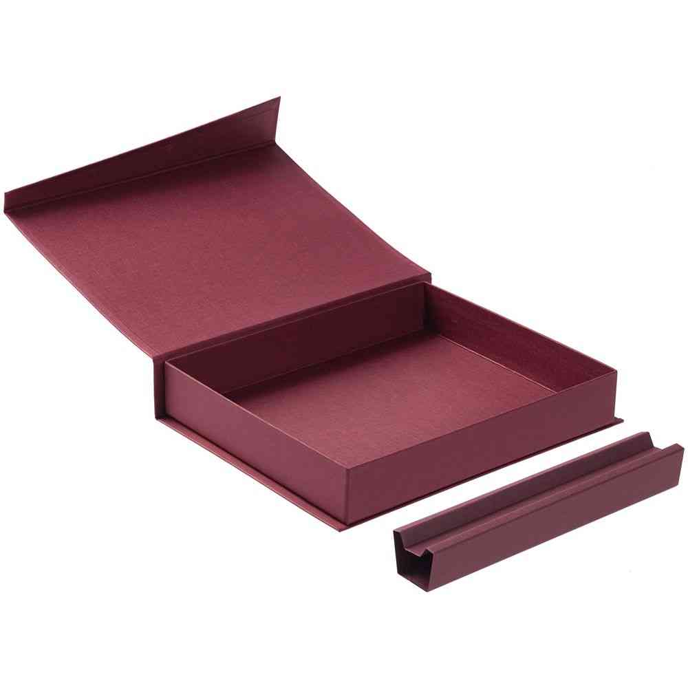 Коробка Duo под ежедневник и ручку, бордовая - 2