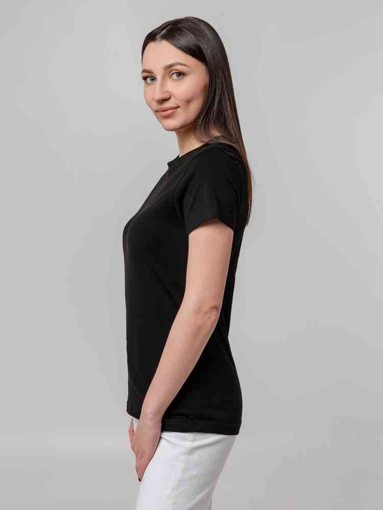 Футболка женская T-bolka Stretch Lady, черная - 7