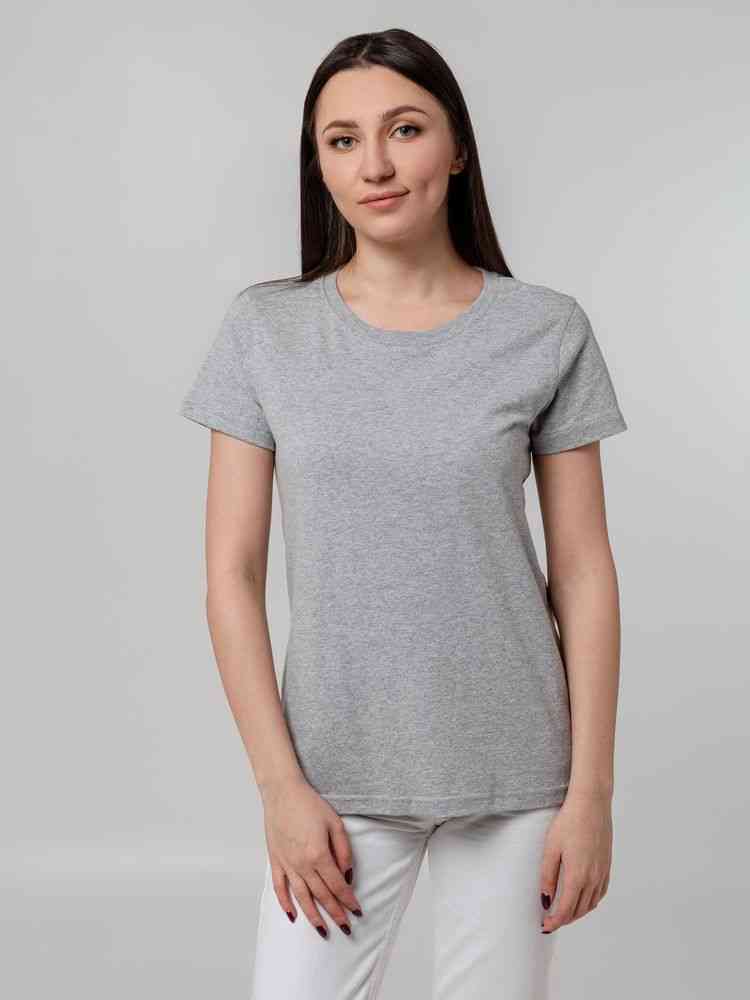 Футболка женская T-bolka Stretch Lady, серый меланж - 10