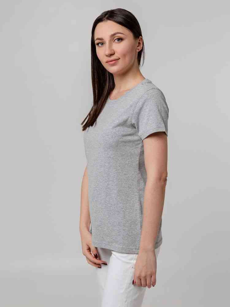 Футболка женская T-bolka Stretch Lady, серый меланж - 12