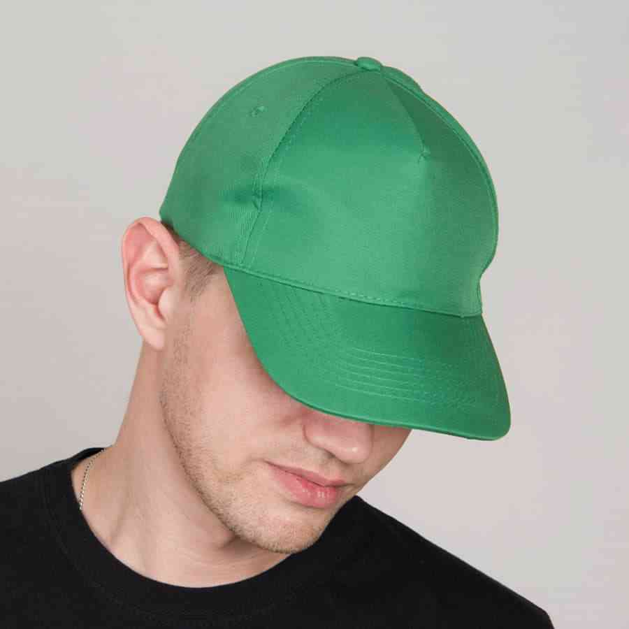 Бейсболка HIT, 5 клиньев,  застежка на липучке - 3