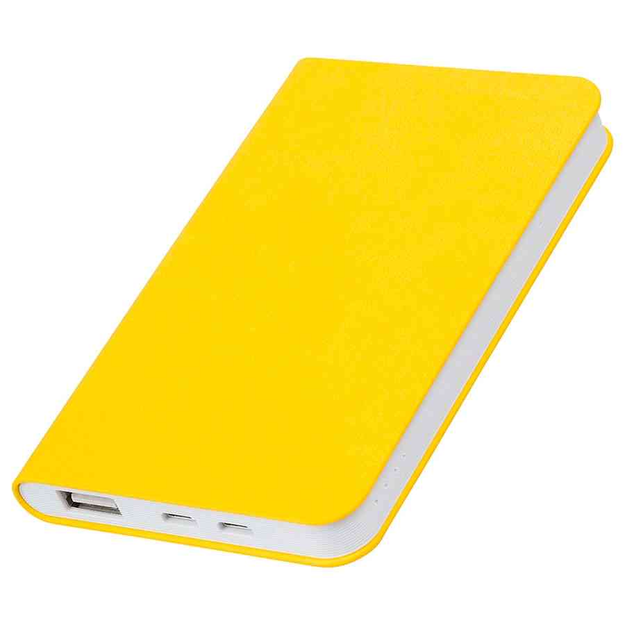 Универсальный аккумулятор &quot;Softi&quot; (5000mAh),желтый, 7,5х12,1х1,1см, искусственная кожа,пласт
