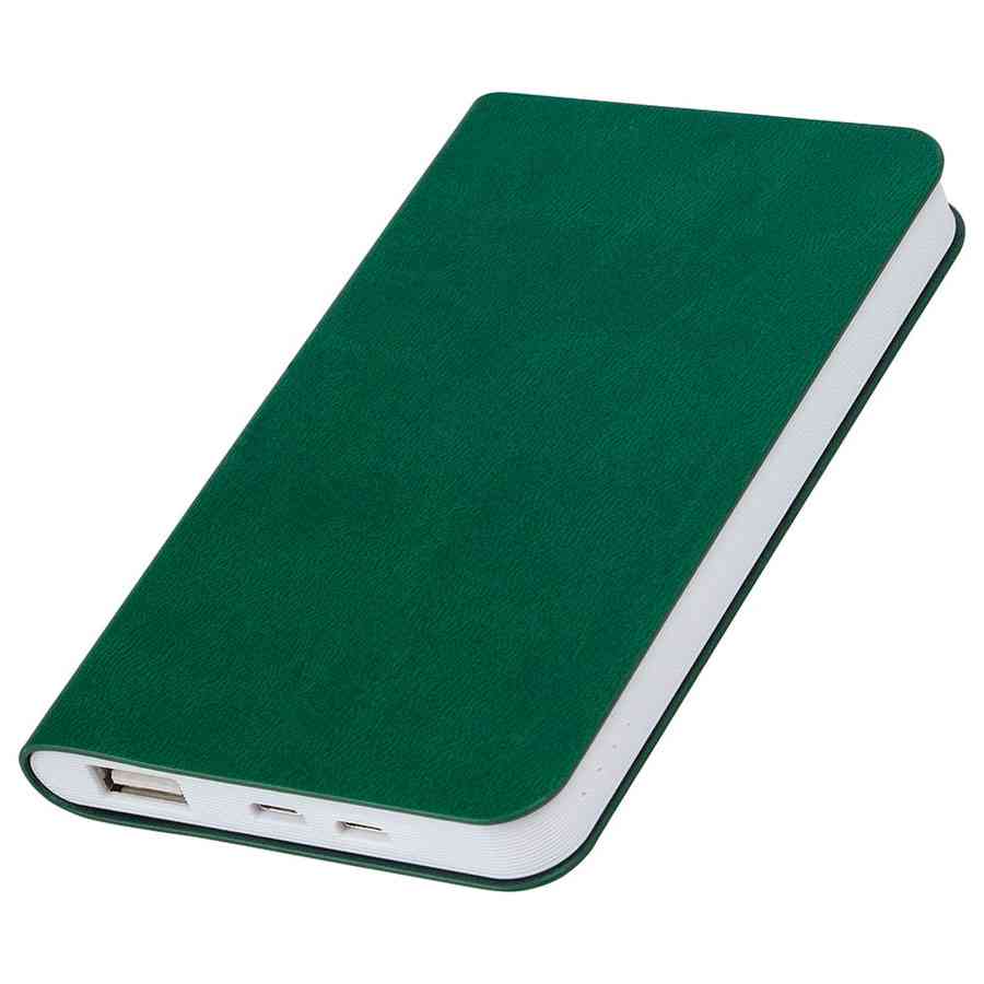Универсальный аккумулятор &quot;Softi&quot; (5000mAh),зеленый, 7,5х12,1х1,1см, искусственная кожа,пл