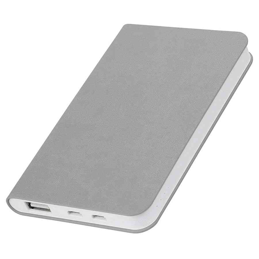 Универсальный аккумулятор &quot;Softi&quot; (5000mAh),серый, 7,5х12,1х1,1см, искусственная кожа,пласти