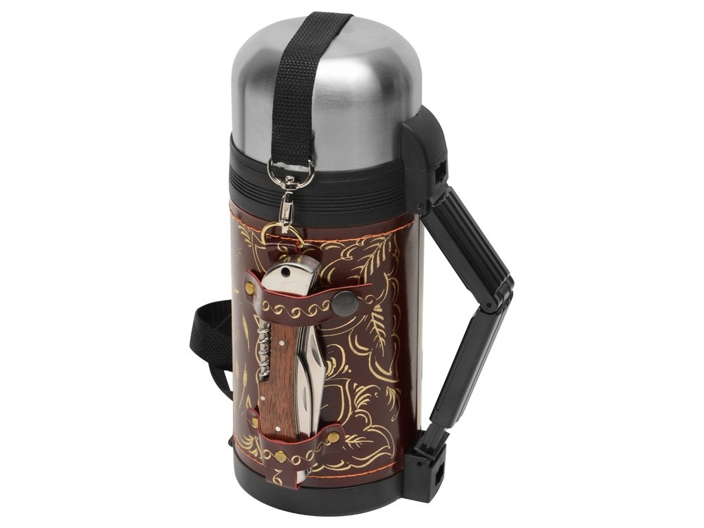 Термос в кожаном чехле - 4