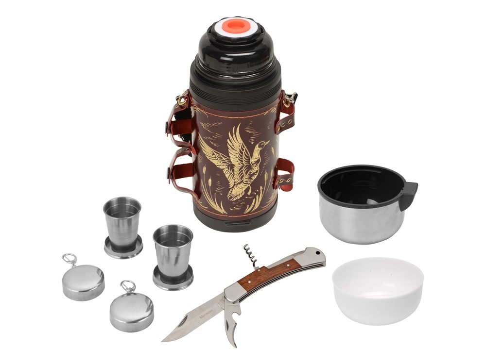 Термос в кожаном чехле - 5