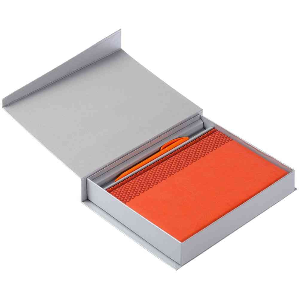 Коробка Duo под ежедневник и ручку, серая - 4