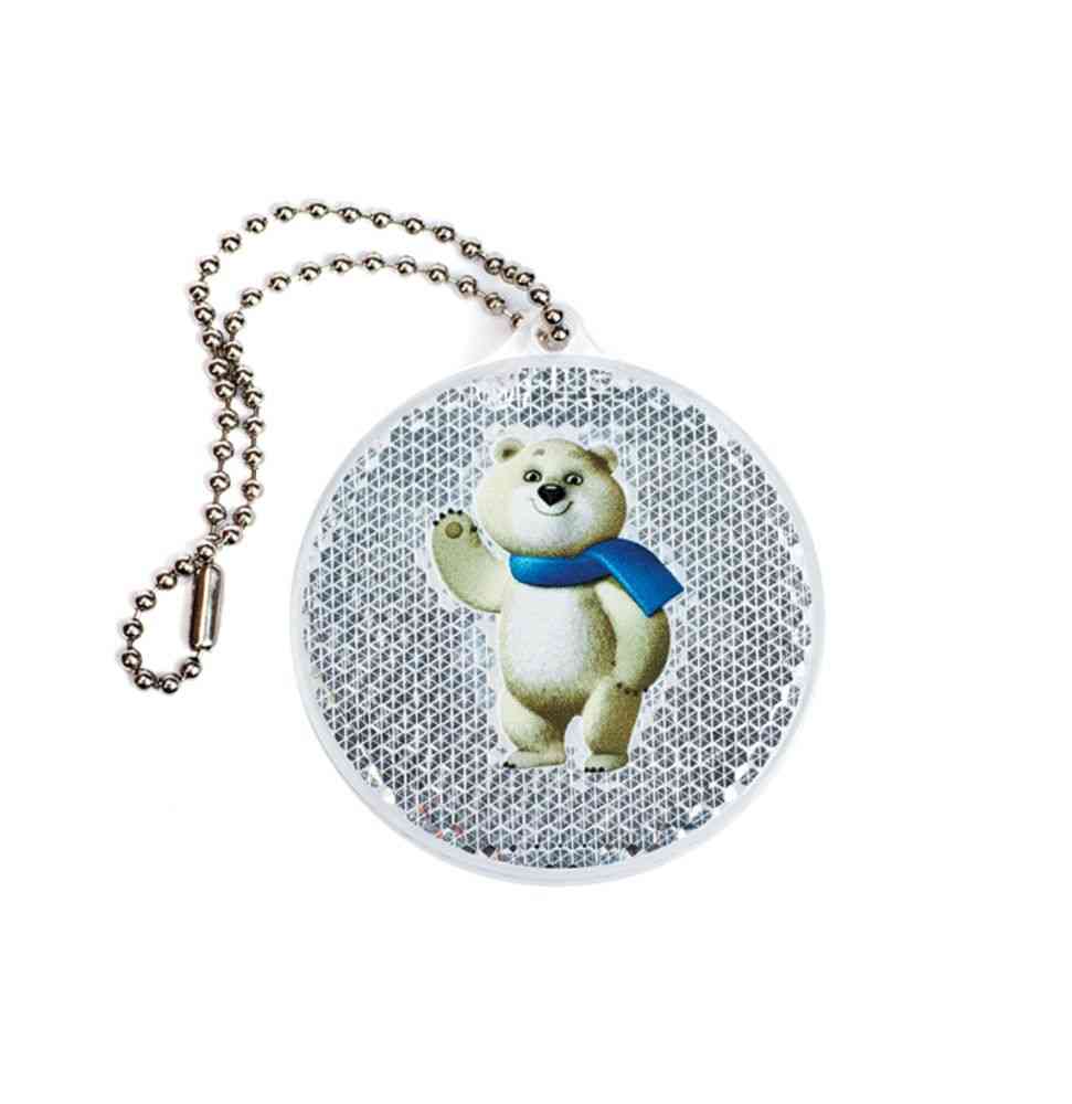 Пешеходный светоотражатель «Круг», белый - 2