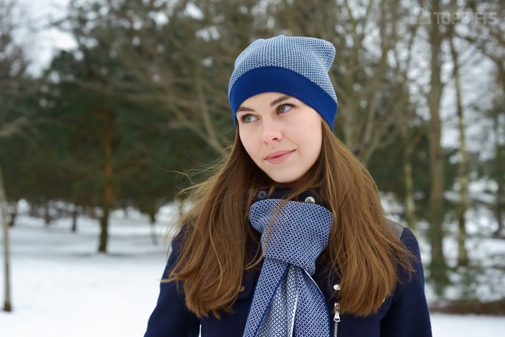 Шарф Urban, сине-белый - 6