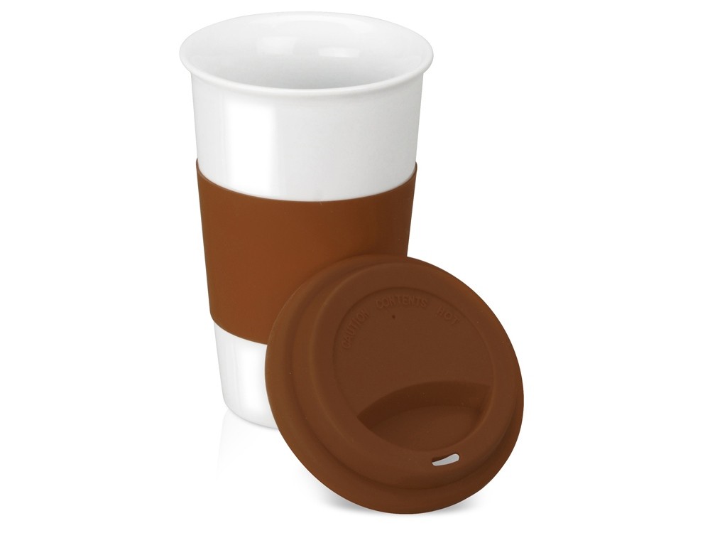 Кружка Нью-Йорк с силиконовой крышкой и манжетой - 2