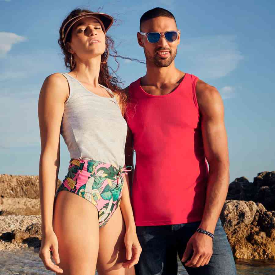 Майка женская "Lady-Fit Valueweight Vest", серо-лиловый L, 97% хлопок,3%полиэстер, 165 г/м2 №4