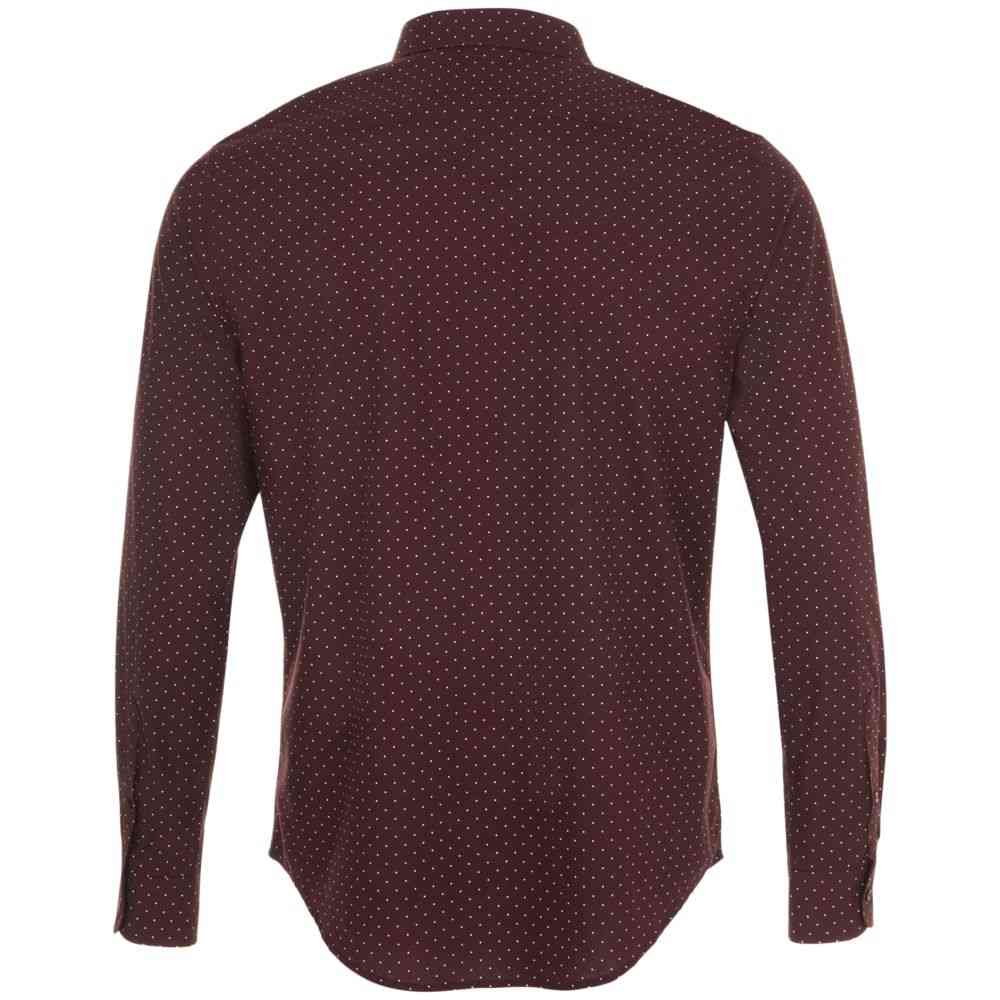 Рубашка мужская Becker Men, бордовая с белым - 2