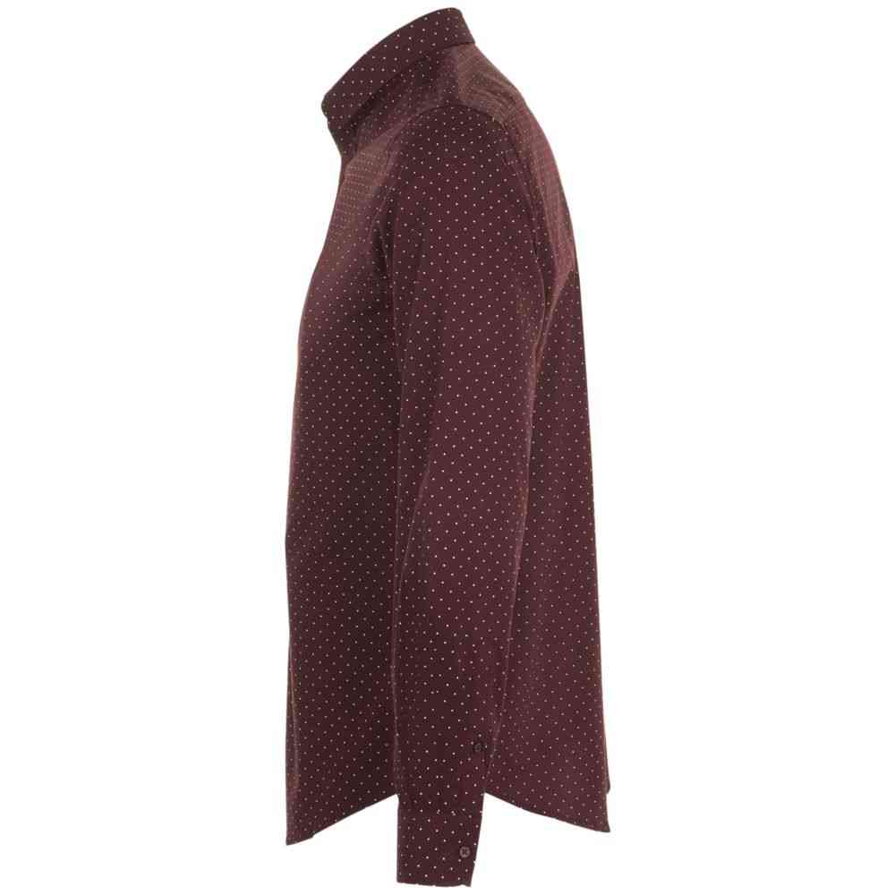 Рубашка мужская Becker Men, бордовая с белым - 3