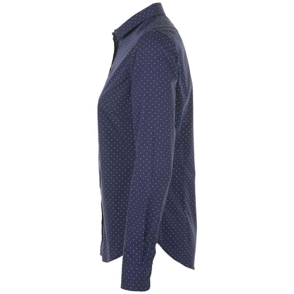 Рубашка женская Becker Women, темно-синяя с белым - 3