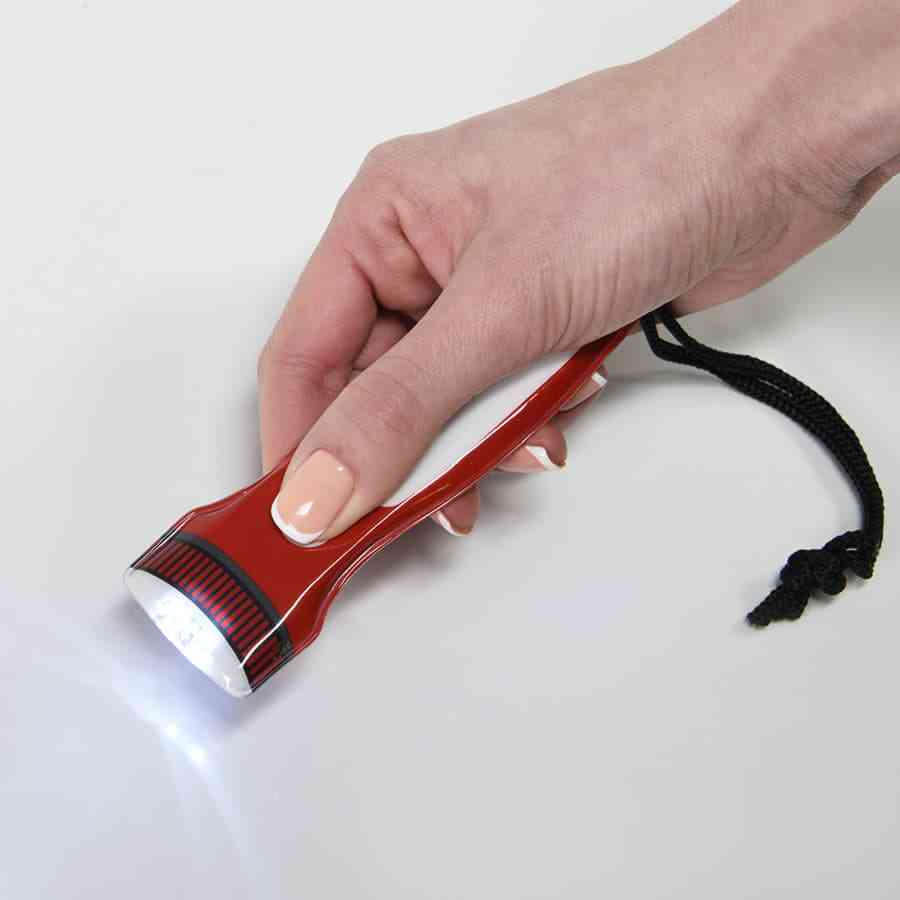 THELIX Фонарик LED карманный, ультратонкий, пластик, красный №2