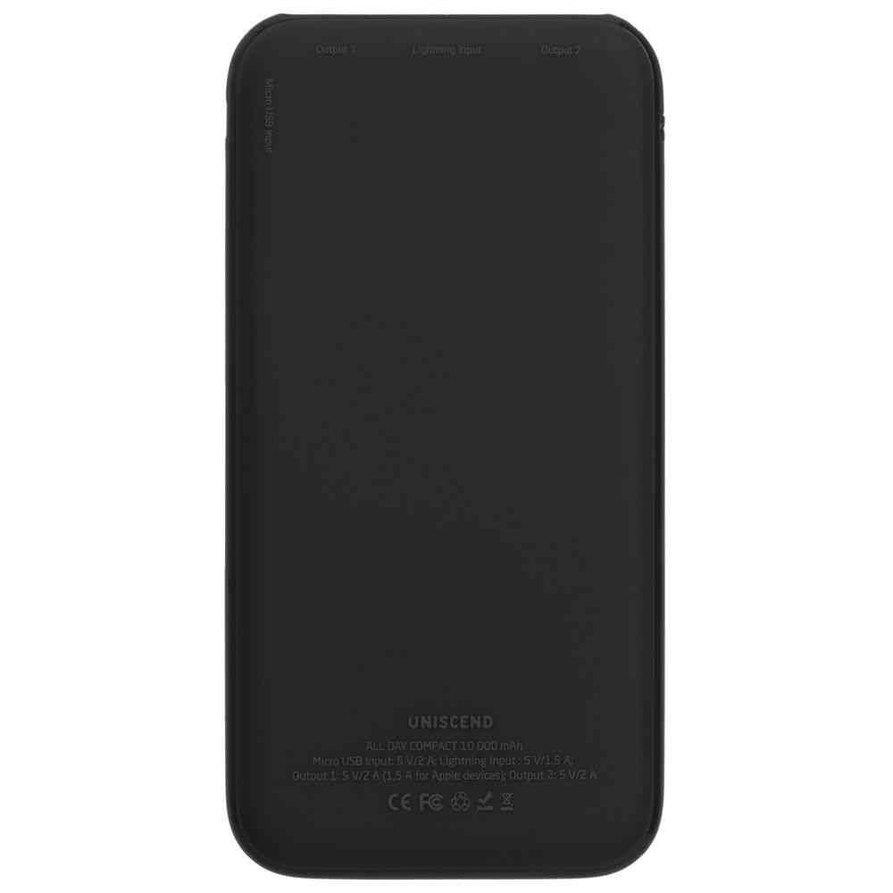 Внешний аккумулятор Uniscend All Day Compact 10000 мAч, черный - 3