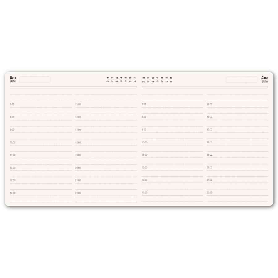 Ежедневник недатированный Scotty, А5-,  бирюзовый, кремовый блок, без обреза - 4