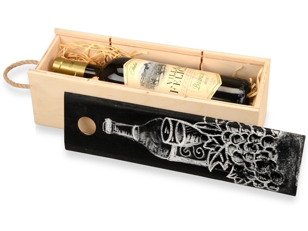 Пенал под алкоголь с покрытием для рисования мелом - 3