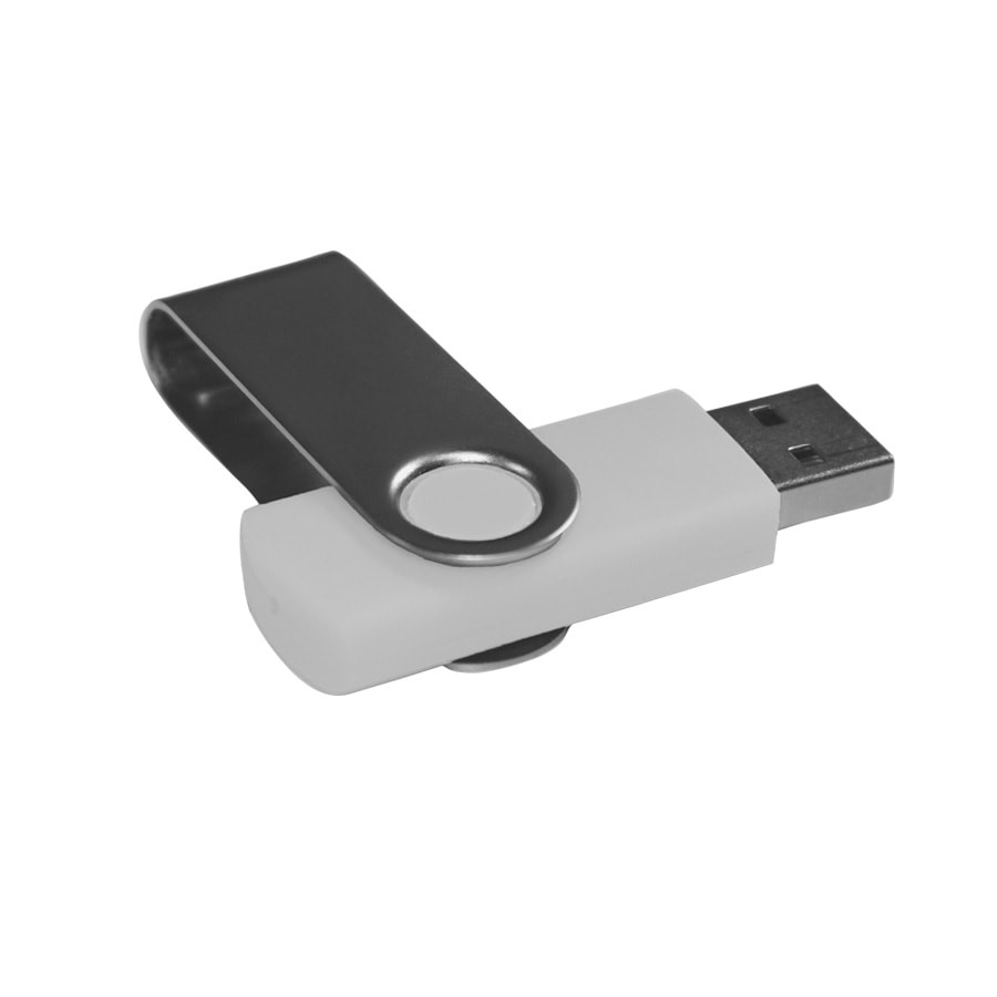 USB flash-карта DOT (8Гб), белый, 5,8х2х1,1см,пластик металл - 3