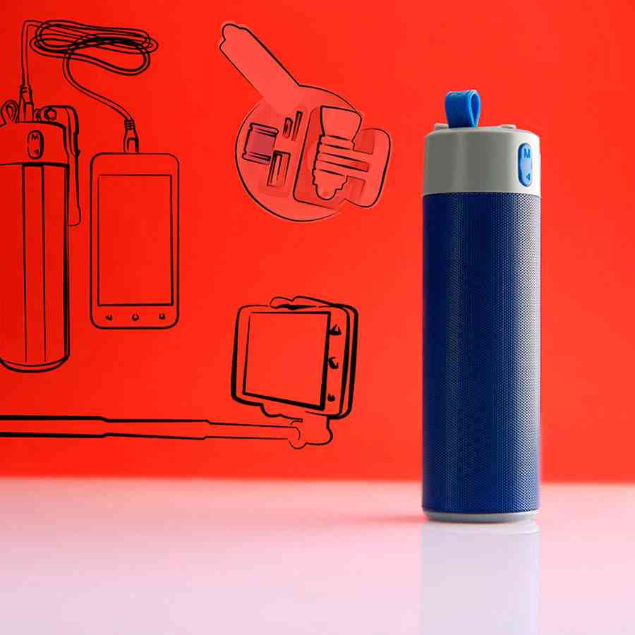 Bluetooth колонка TURBO TUBE с зарядным устройством (2000mAh) и моноподом №1