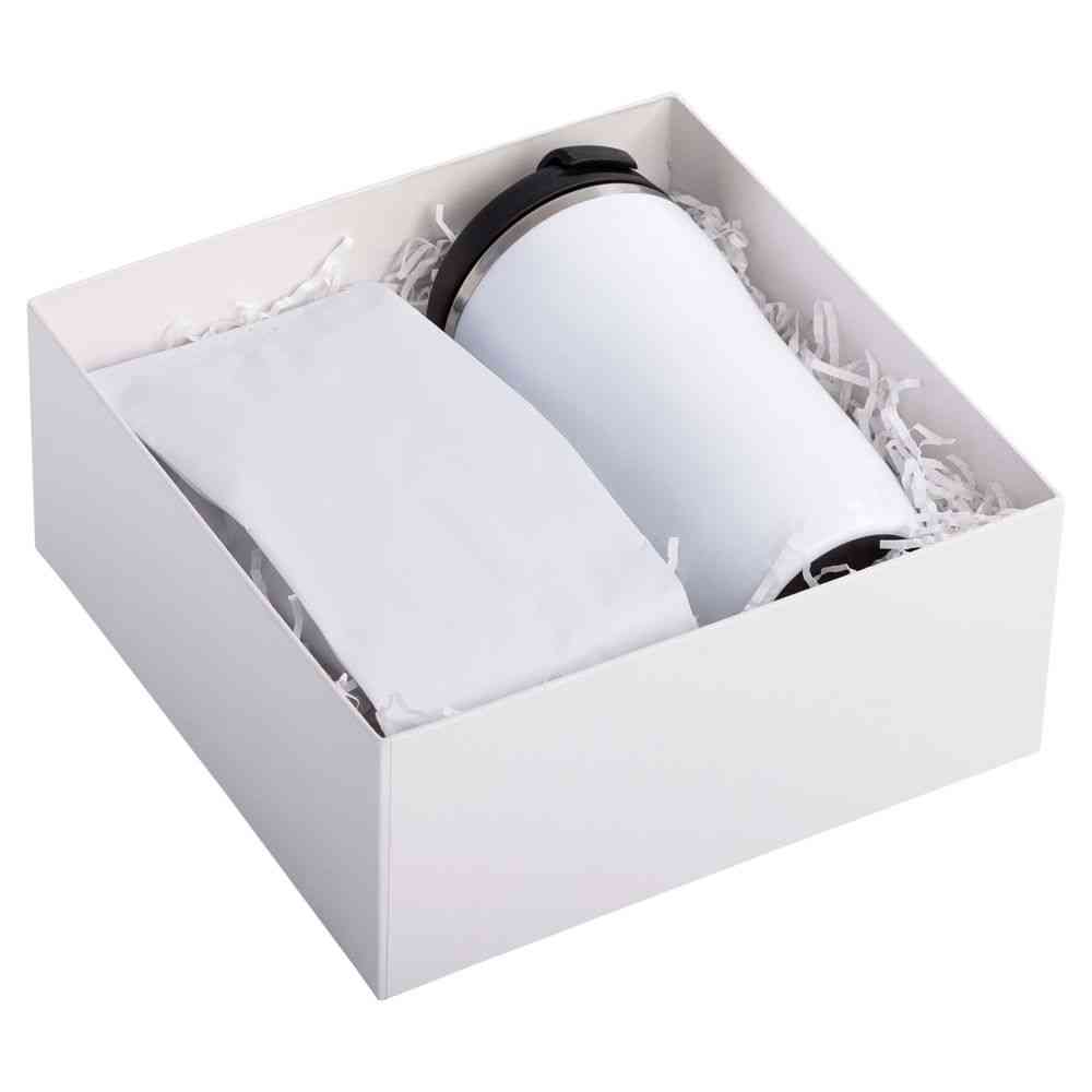 Набор Grain: термостакан и кофе, белый - 2