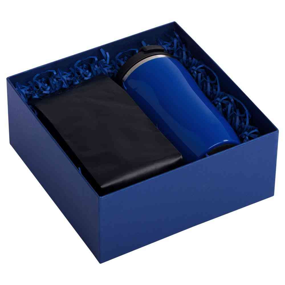 Набор Grain: термостакан и кофе, синий - 2