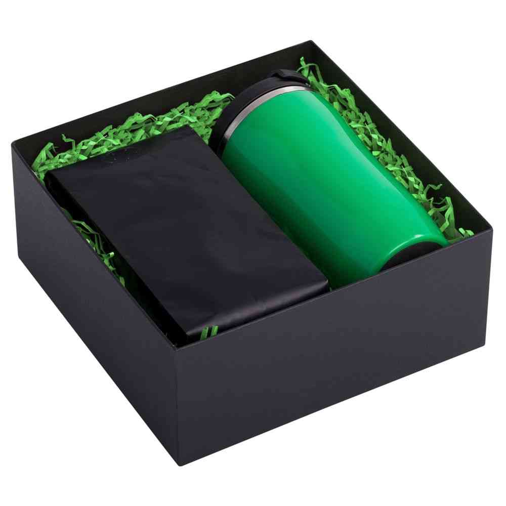 Набор Grain: термостакан и кофе, зеленый - 2