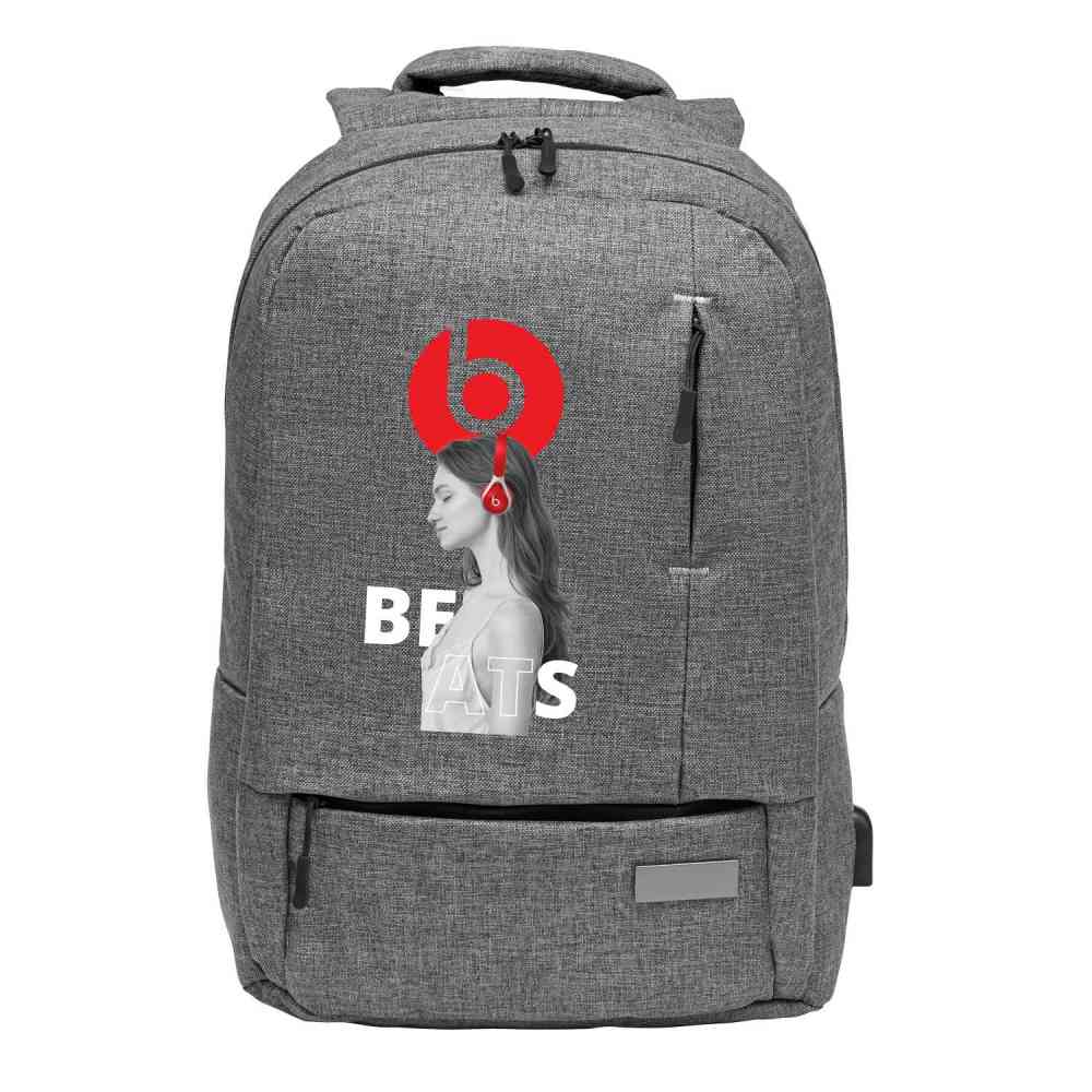 Рюкзак Migliores с USB разъемом, серый/бирюза - 13