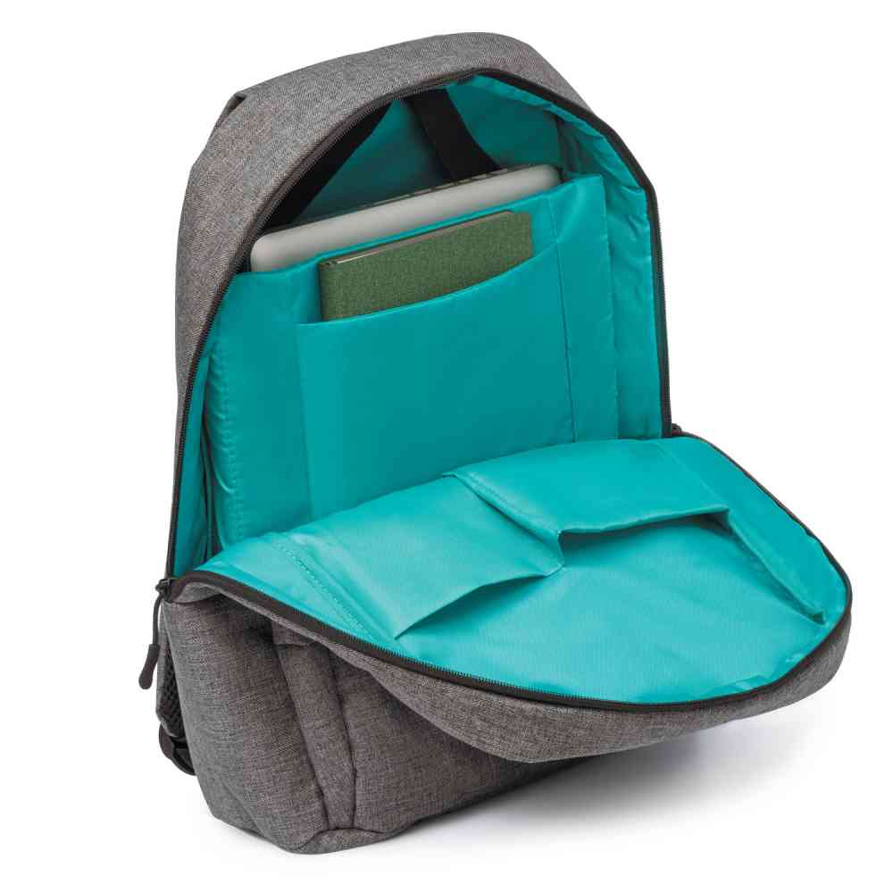 Рюкзак Migliores с USB разъемом, серый/бирюза - 5