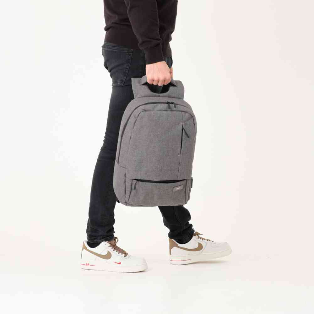 Рюкзак Migliores с USB разъемом, серый/бирюза - 11