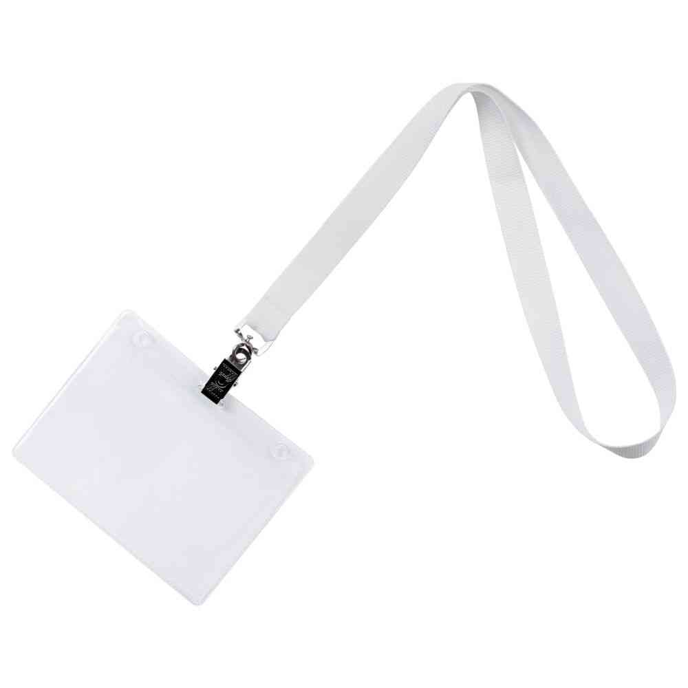 Лента для бейджа Neckband, белая - 2