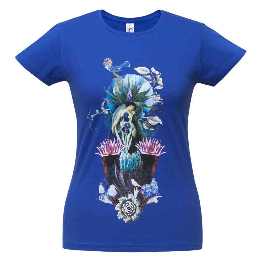 Футболка женская Beauty Sleep, ярко-синяя (royal) - 2