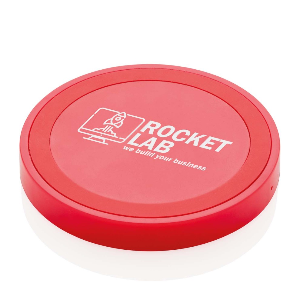 Док-станция для беспроводной зарядки Round, красная - 5