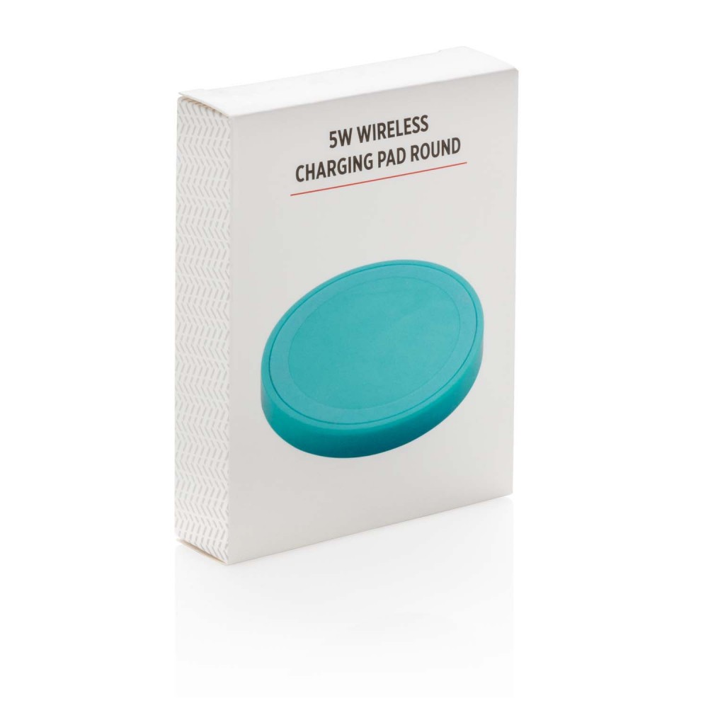Док-станция для беспроводной зарядки Round, голубая - 4