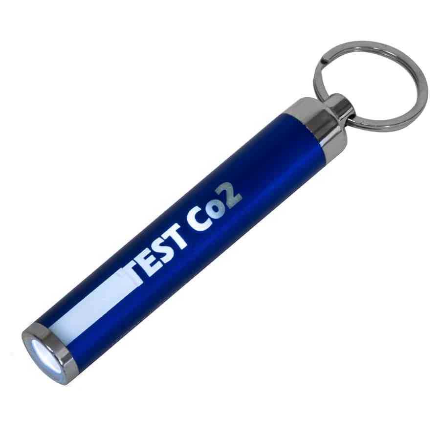 Брелок BIMOX с фонариком, синий, пластик 8,5*d-1,4см - 2