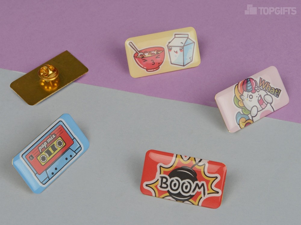 Значок металлический Прямоугольник - 6