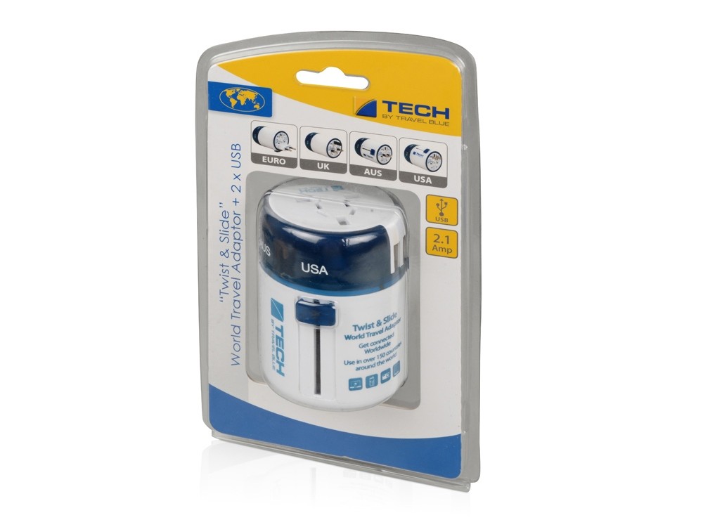 Адаптер с 2-мя USB-портами Twist & Slide - 10