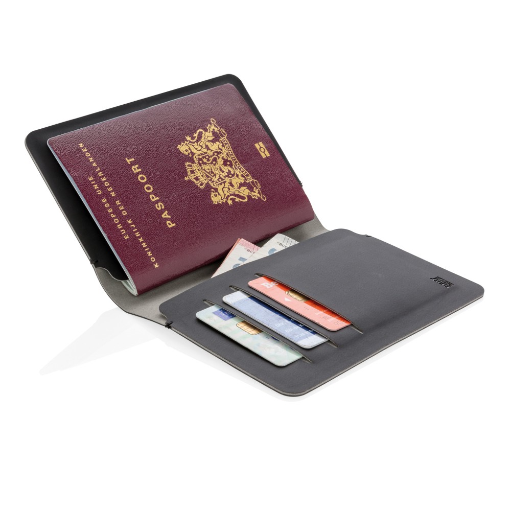 Обложка для паспорта Quebec с защитой от сканирования RFID, черный №1