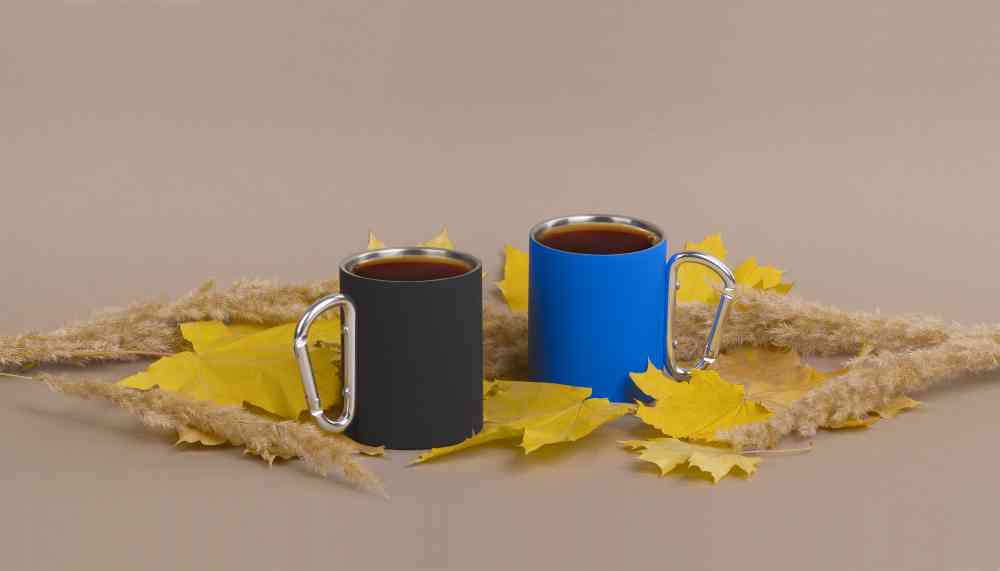 Кружка с карабином "Юта" 300 мл, покрытие soft touch - 7