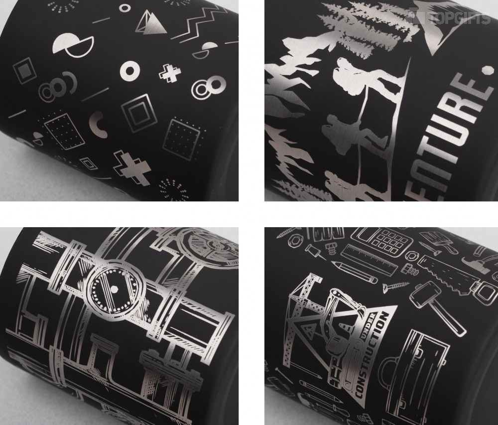 Кружка с карабином "Юта" 300 мл, покрытие soft touch - 6