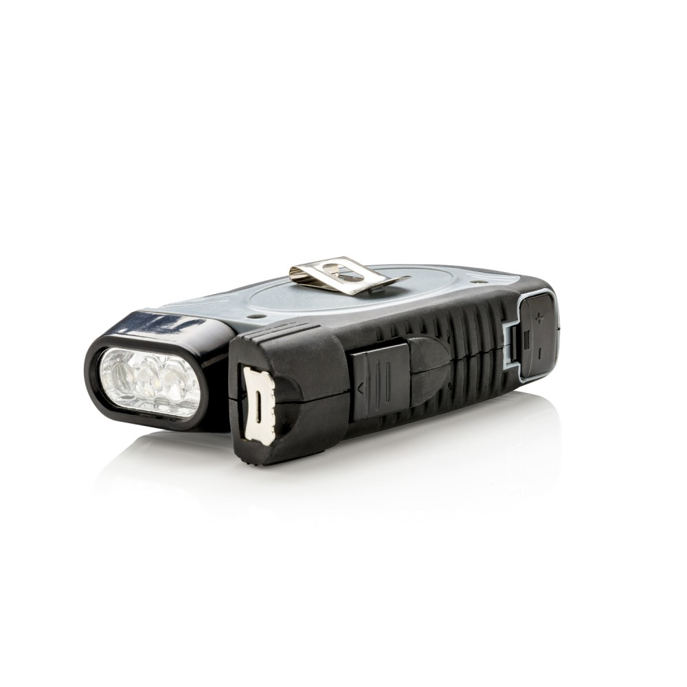 Рулетка с фонариком 2-в-1, серый - 4