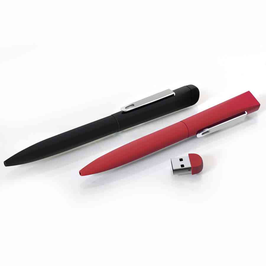 IQ, ручка с флешкой, 8 GB, металл, soft-touch - 3