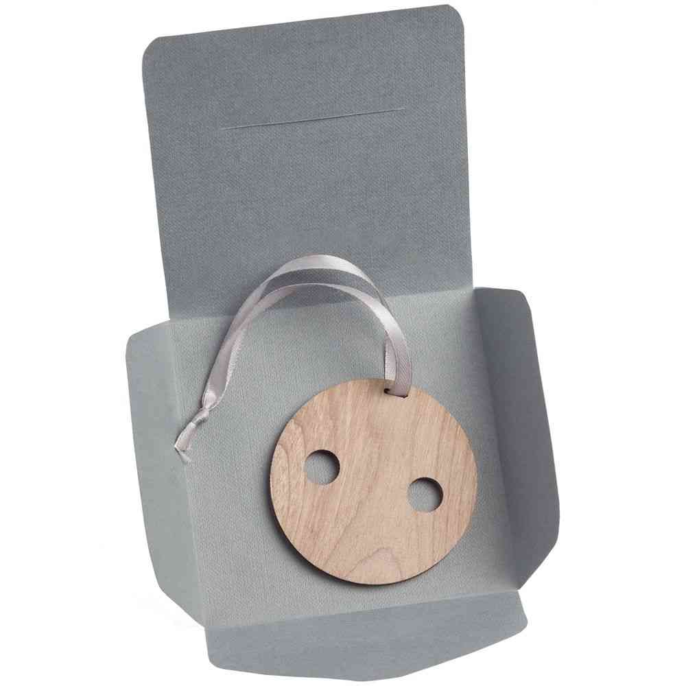 Деревянная подвеска Carving, в форме пуговицы Санты - 4