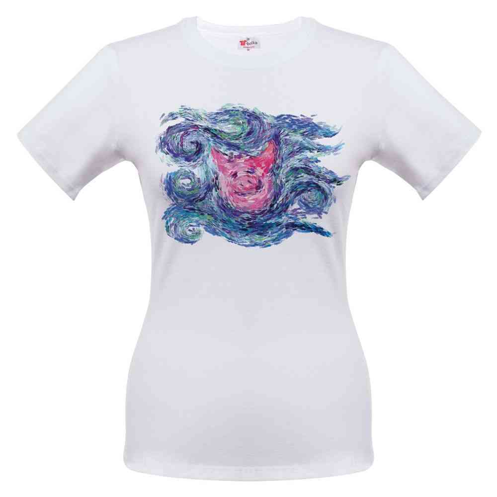 Футболка женская «Ван-Пиг», белая - 2