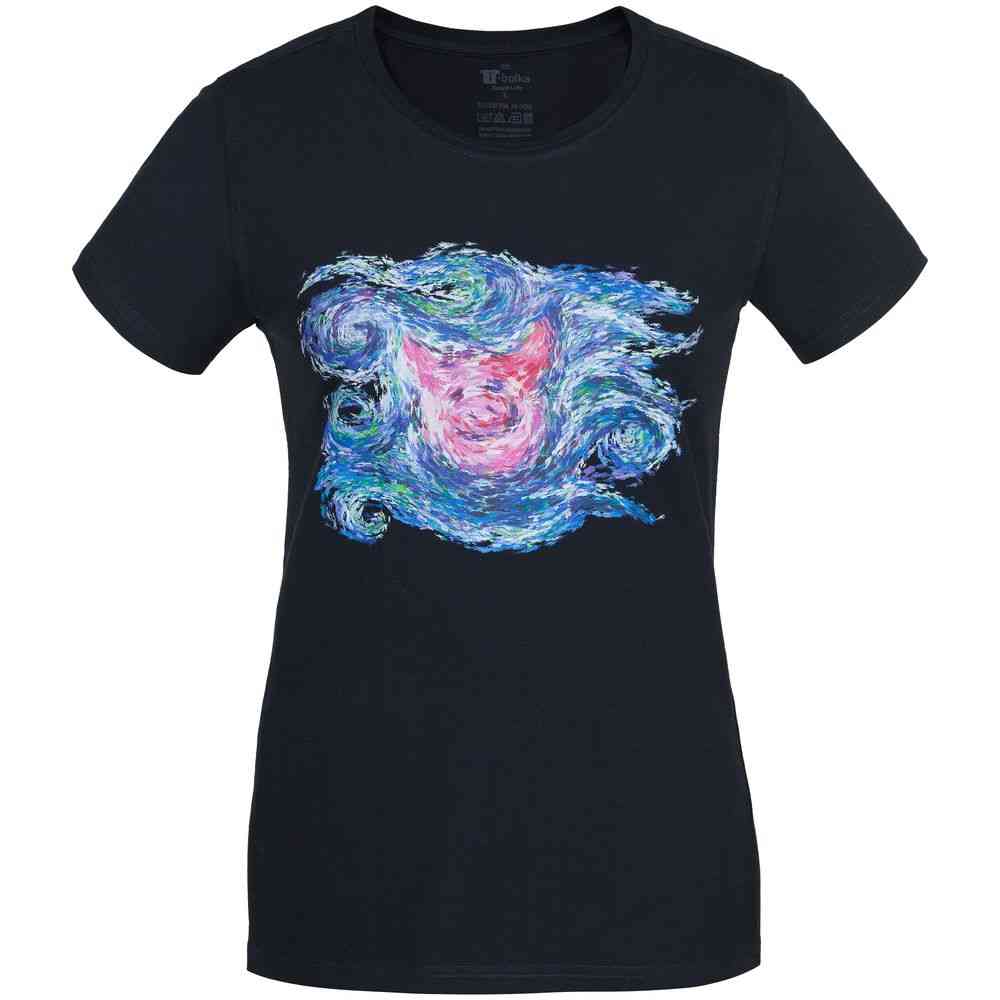 Футболка женская «Ван-Пиг», синяя - 2