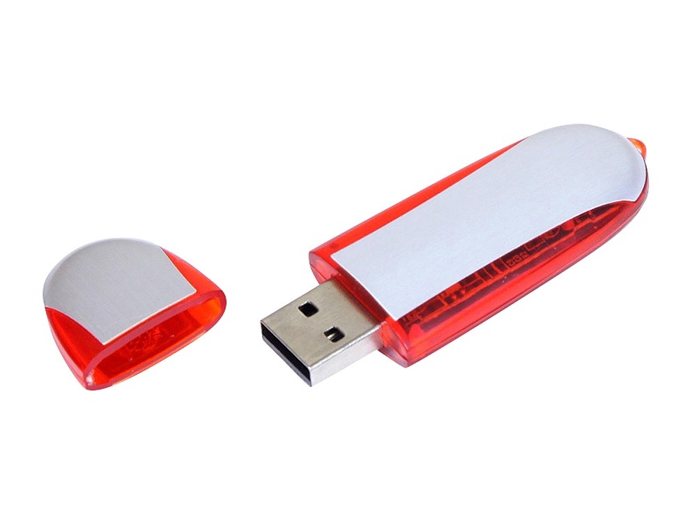 USB 2.0- флешка промо на 32 Гб овальной формы - 2
