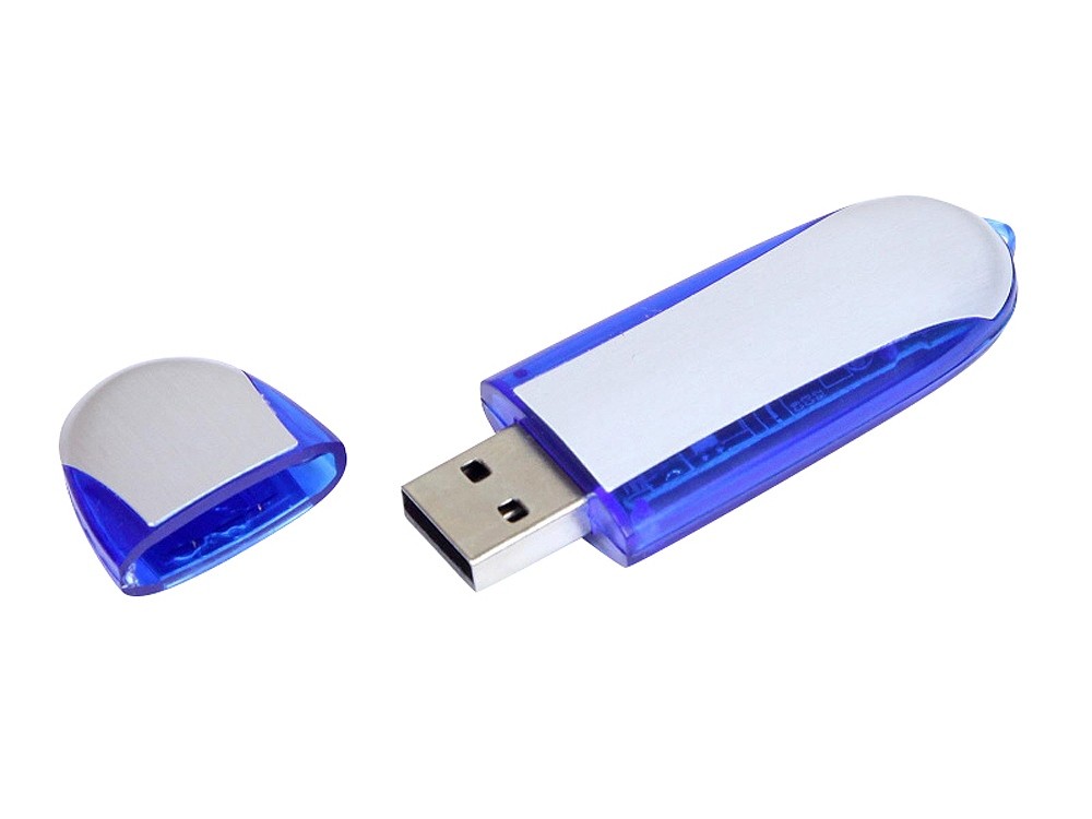 USB 2.0- флешка промо на 32 Гб овальной формы - 2