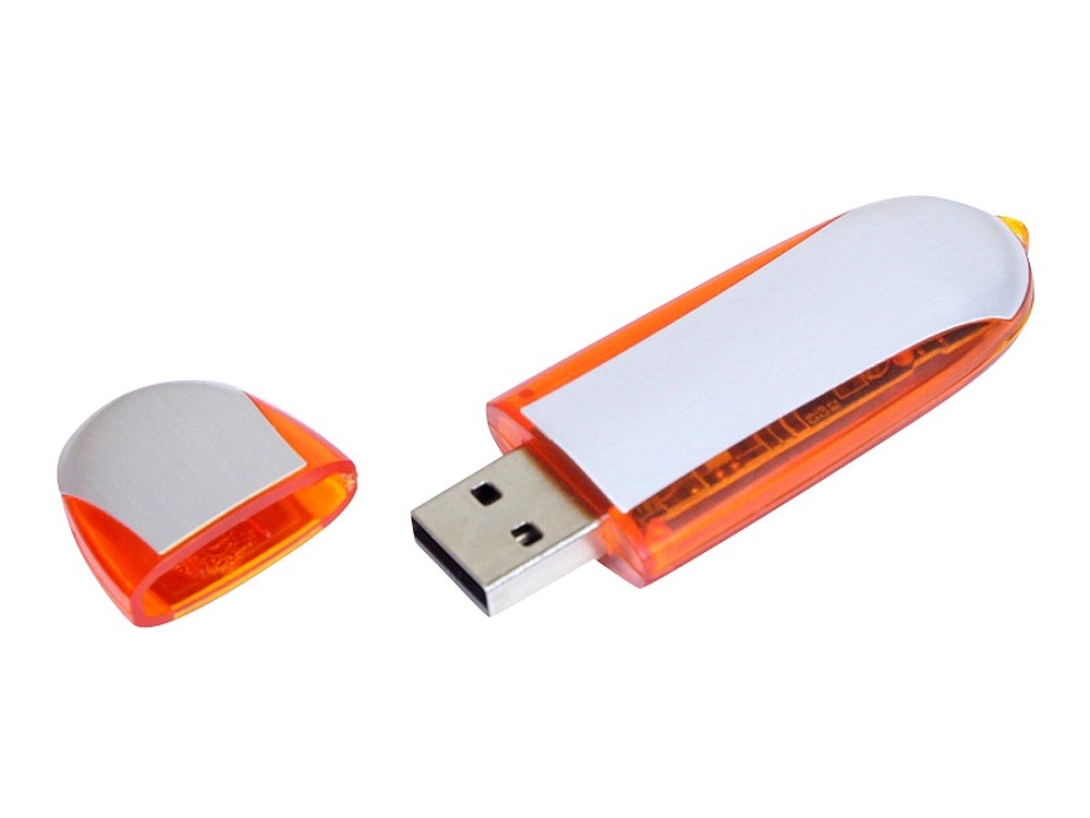 USB 2.0- флешка промо на 32 Гб овальной формы - 2